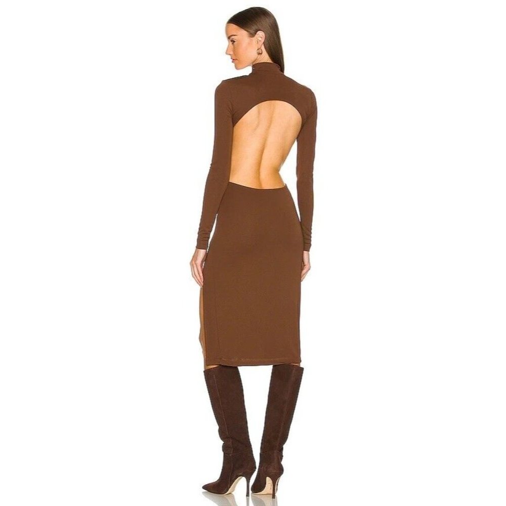 Song of Style Emra Midi Dress Chocolate Brown - Picture 2 of 8